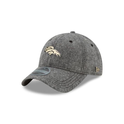 Denver Broncos Gorra | New Era NFL Tweed Badge 9twenty Adjustable Cap Mexico - Grises
